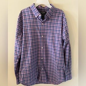 Bonobos Men's Blue and Pink Plaid Shirt